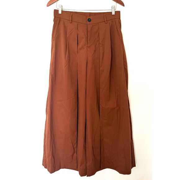 Manfinity Muted Orange Wide Leg Skirt Pants Mens Flowy Drape Avant Garde Look M - Picture 1 of 10